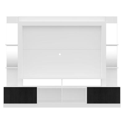 Rack com Painel Tv 65 Prateleiras com Espelho Oslo Branco