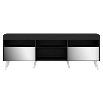 Rack Retrô Com Espelho Para Tv Até 65´´ Com 2 Portas