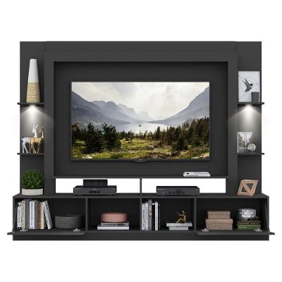Rack Estante com Suporte Tv 65´´ Leds Preto