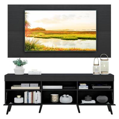 Rack com Painel Tv até 65" Pés Retrô 2 Portas Multimóveis