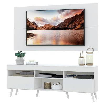 Rack com Painel Tv até 65" Pés Retrô 2 Portas Multimóveis