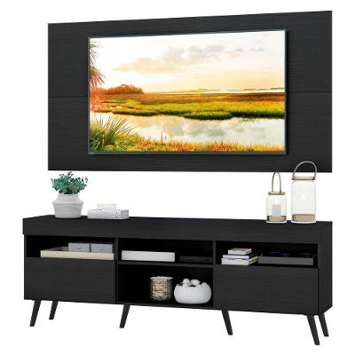 Rack com Painel Tv até 65" Pés Retrô 2 Portas Multimóveis