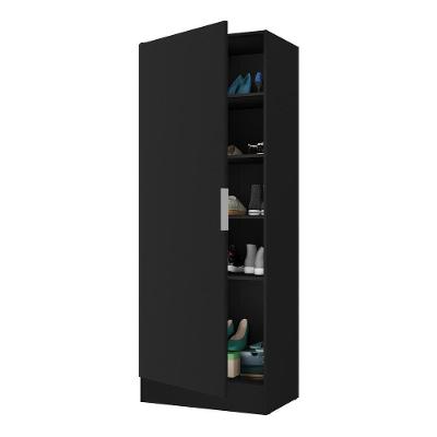 Sapateira 1 Porta Jade Multimóveis V6005 Preta Preto