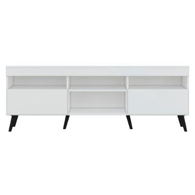 Rack Retrô Para Tv Até 65´´ Com 2 Portas Branco/Breto