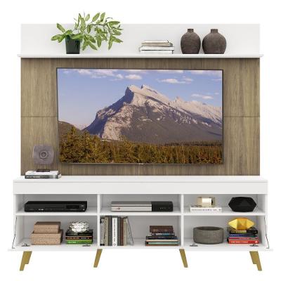 Rack Retrô Com Painel Para Tv Até 65´´ Madri Fg3371 Branco/rustic