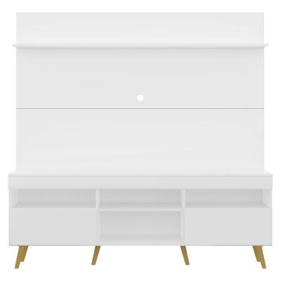 Rack Retrô Com Painel Para Tv Até 65´´ Madri Fg3371 Branco/natural