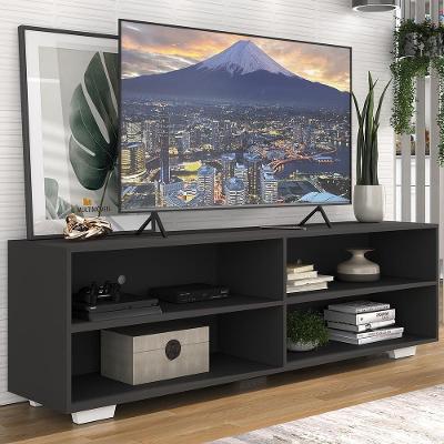 Rack Para Tv 75" Com Pés Jazz Multimóveis Mp1018 Preto/branco