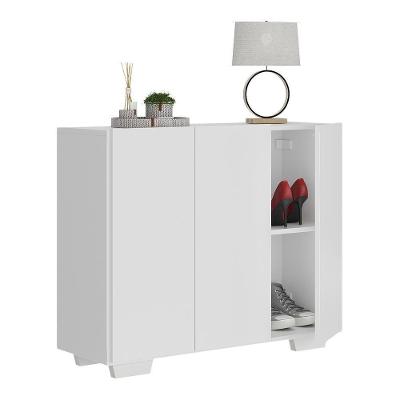 Sapateira 3 Portas Nina Multimóveis V6019 Branca Branco