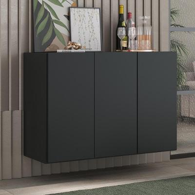 Aparador 3 Portas Suspenso Veneza Mp1008 Preto