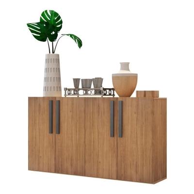 Aparador Buffet 4 Portas Viena V3604 Rustic/Preto Rustic/Preto