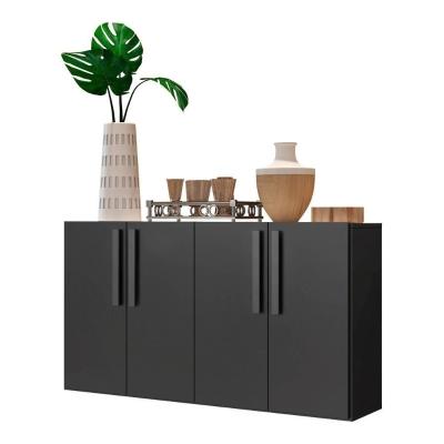 Aparador Buffet 4 Portas Viena V3604 Preto Preto