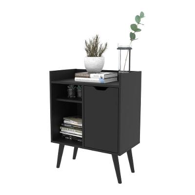 Aparador Retrô 60cm Com 1 Porta Multimóveis Cr50063 Preto Preto