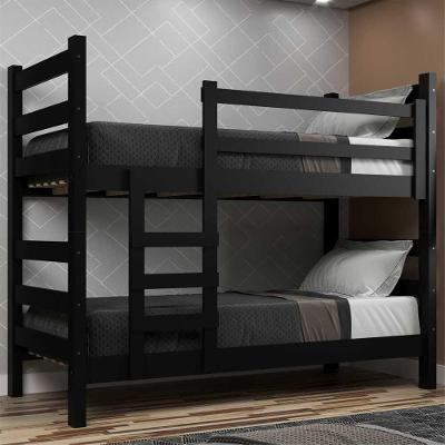 Beliche - Vira 2 Camas - Para Colchão 78/88 X 188Cm Dubai Multimóveis Vcr4137 Preto Preto
