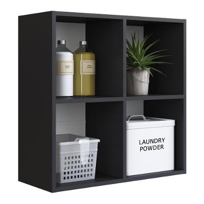 Armário Lavanderia Com Prateleiras Multimóveis Cr30034 Preto Preto