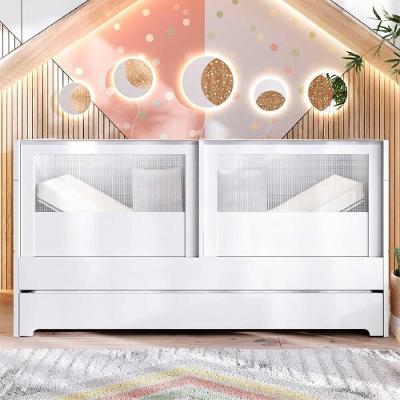 Berço Cama Sol E Mar Gêmeos Divicar Branco Acetinado