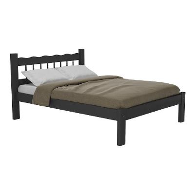 Cama Casal Madeira Maciça Para Colchão 128/138X188Cm Capri Multimóveis Vcr4140 Preto Preto