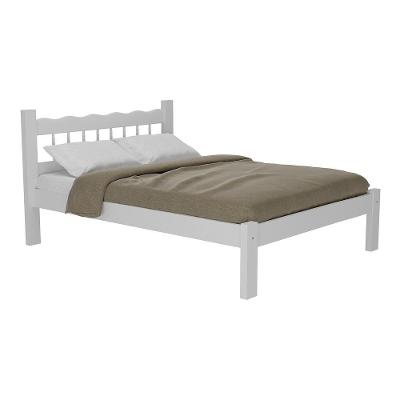 Cama Casal Madeira Maciça Para Colchão 128/138X188Cm Capri Multimóveis Vcr4140 Branco Branco