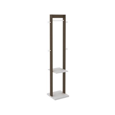 Cabideiro De Chão Multimóveis Vcr35005 Branco/Nogal Branco/Nogal