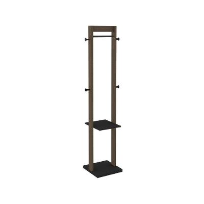 Cabideiro De Chão Multimóveis Vcr35005 Preto/Nogal Preto/Nogal