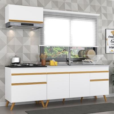 Cozinha Compacta Veneza Gw Mp2074 Com Armário E Balcão Branca