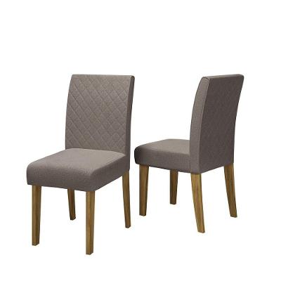 Conjunto Com 2 Cadeiras De Jantar Multimóveis Cr50039 Mascavo Mascavo