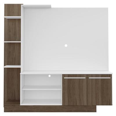 Estante Com Suporte Tv 55'' Denver Multimóveis V3069 Branca/Madeirada Branco/Argila