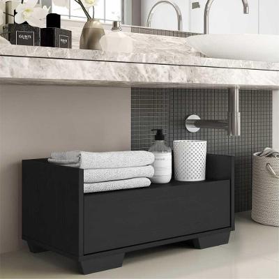 Gabinete Armário Banheiro 60 Cm com Pés Multimóveis Preto