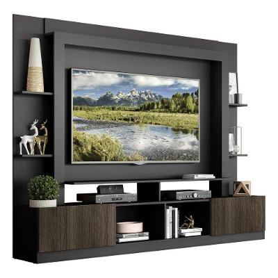 Estante Tv 65" E 2 Portas Oslo Multimóveis V3395 Preta/Tenerife Preto/Tenerife