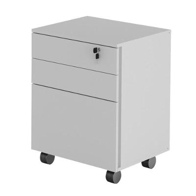 Gaveteiro Arquivo Com Chave E Rodízios Multimóveis Vcr25045 Branco Branco