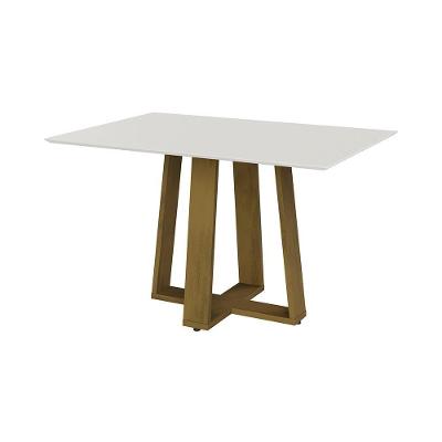 Mesa De Jantar 136cm Multimóveis Cr50044 Carvalho/off White Carvalho/off White