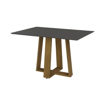 Mesa De Jantar 136cm Multimóveis Cr50044 Carvalho/cinza Carvalho/cinza
