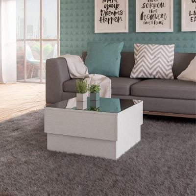 Mesa De Centro 60Cm Com Espelho Multimóveis Cr45151 Branca Branco