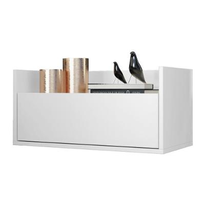 Mesa De Cabeceira 80Cm Suspensa Multimóveis V4004 Branca Branco