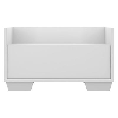 Mesa de Cabeceira 60 Cm com Pés Quadrados Multimóveis Branca