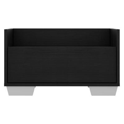 Mesa de Cabeceira 60cm com Pés Quadrados Preta branca