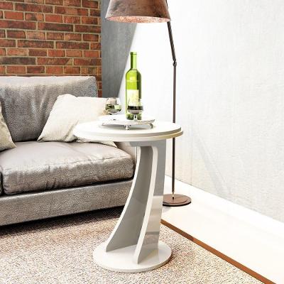 Mesa Lateral Redonda 50Cm Multimóveis Cr45134 Off White Off White