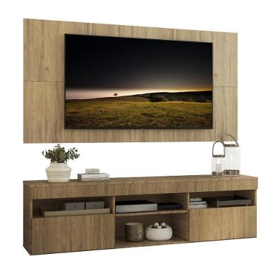 Rack Com Painel E Suporte Tv 65" Com 2 Portas Londres Multimóveis V3344 Rustic Rustic