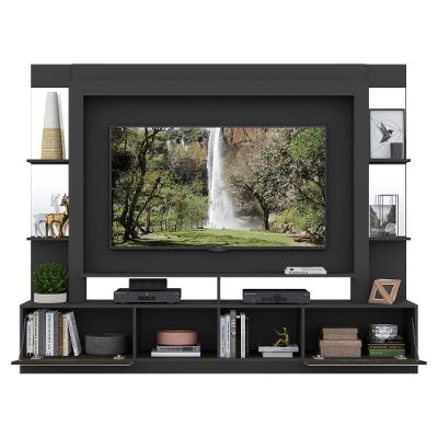 Rack C/ Painel Suporte Tv 65´´ C/ Espelho Preto/Tenerife