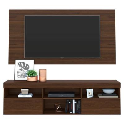 Rack Com Painel E Suporte Tv 65" Flórida Multimóveis V3112 Madeirado Duna