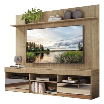 Rack Com Espelho E Painel Tv 65" Madri Multimóveis V3367 Rustic Rustic