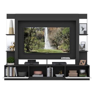 Rack C/ Painel Suporte Tv 65´´ C/ Espelho Preto/Branco
