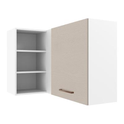 Armário Aéreo De Canto 1 Porta Para Linha De 60 Cm De Profundidade Branco/crema Agata Madesa