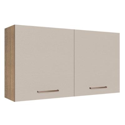 Armário Aéreo 120 Cm 2 Portas Rustic/crema Agata Madesa Rustic/crema