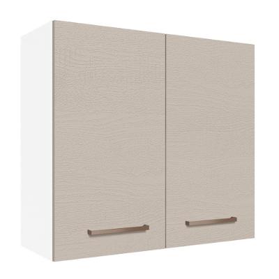 Armário Aéreo 70 Cm 2 Portas Branco/crema Agata Madesa Branco/crema