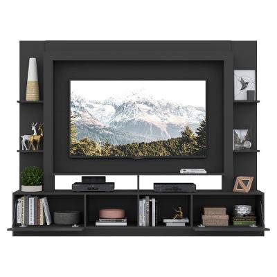 Rack com  Painel Suporte Tv 65´´ com Espelho Preto