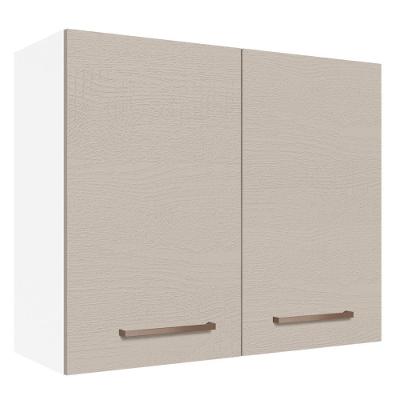 Armário Aéreo 80 Cm 2 Portas Branco/crema Agata Madesa Branco/crema