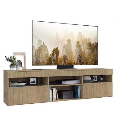 Rack Tv 65" Suspenso Com 2 Portas Paris Multimóveis V3326 Rustic Rustic