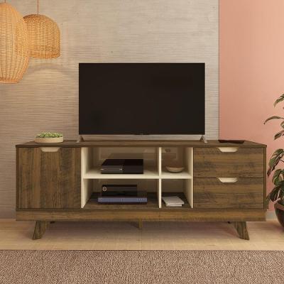 Rack Tv 65" 1 Porta E 2 Gavetas Multimóveis Cr45173 Pinho/Off White Pinho/Off White