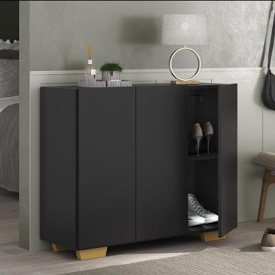Sapateira 3 Portas Nina Mp6019 Preta Natural