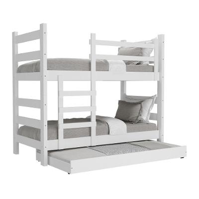 Treliche Madeira Maciça Vira 2 Camas p/ Colchão 78/88 X 188cm Dubai Multimóveis Cr35105 Branco